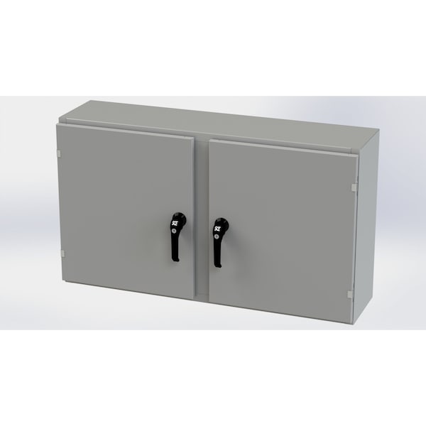 3 Point Latch with Padlock/Keylock Handle Electrical Enclosures, 24 in H, 10 in D, 42 in W
